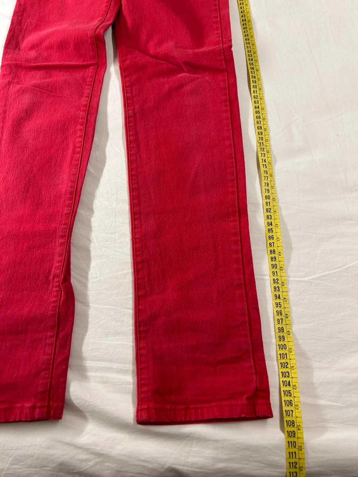 Rode vintage hoge taille jeans – photo 4